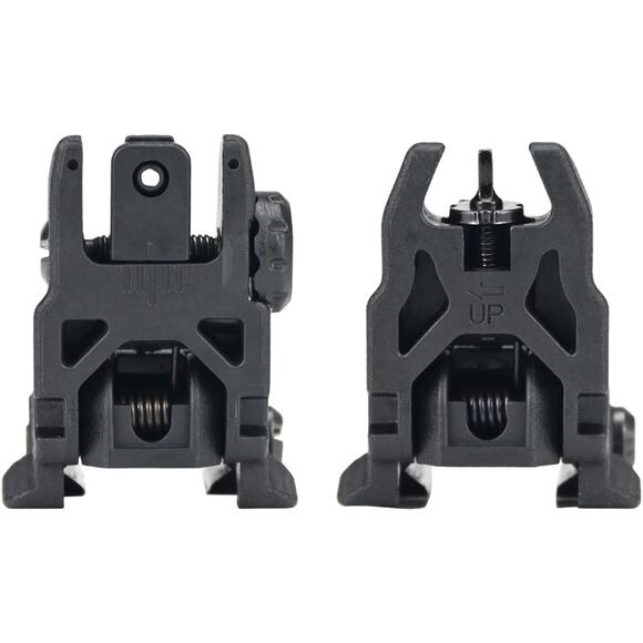 Nylon Sight Front and Rear Flip Sights, Installed on Picatinny or Weaver Rail - Picture 4 of 5